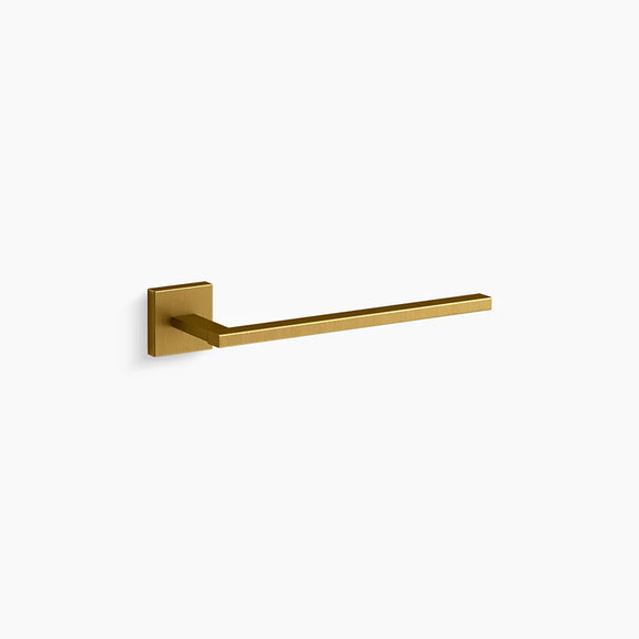 Kohler Square Open Towel Arm - Vibrant Brushed Moderne Brass