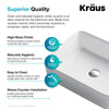 KRAUS Rectangular Ceramic Vessel Bathroom Sink White, KCV-121